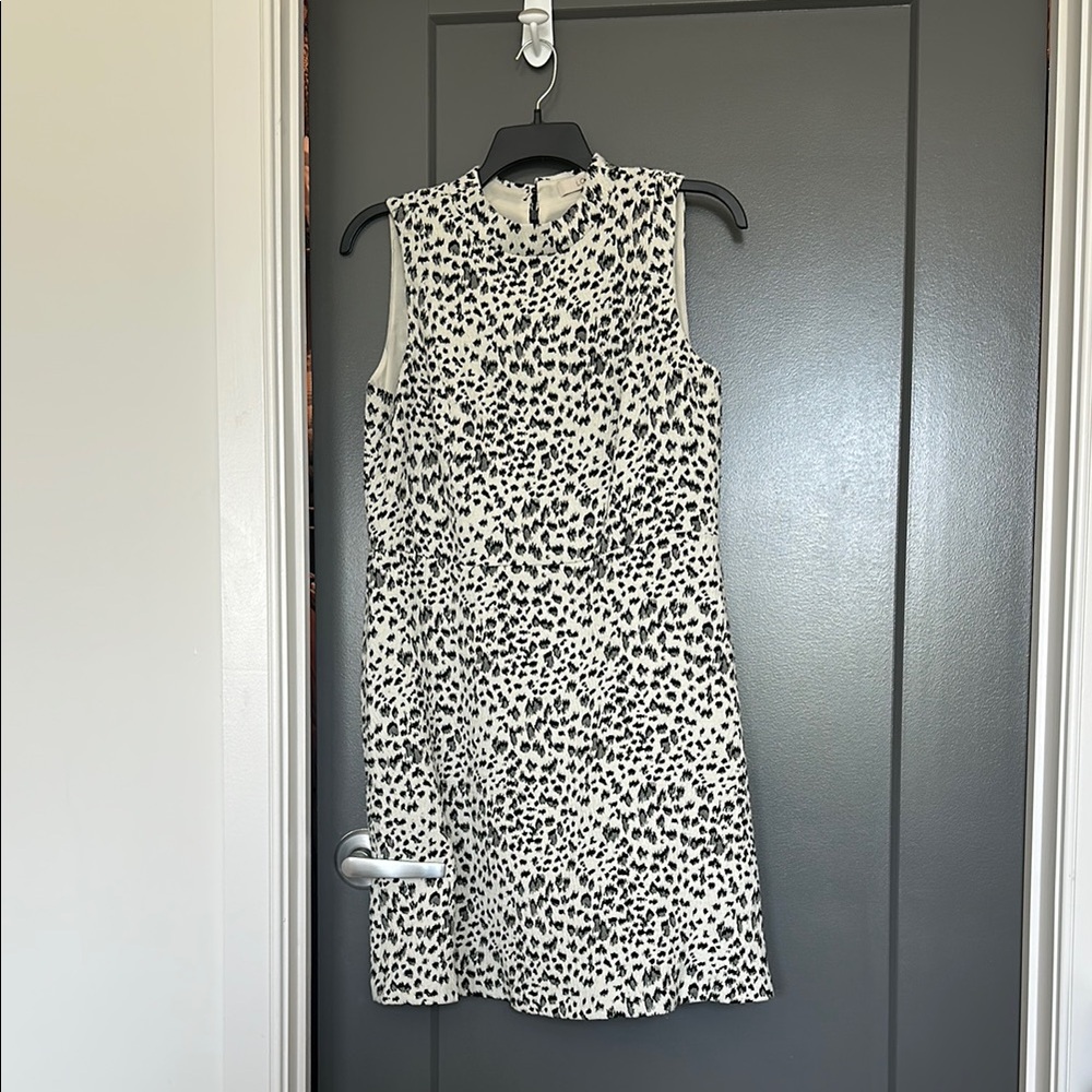 LOFT Snow Leopard Patterned Sleeveless Dress